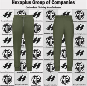 Ropa deportiva informal para hombre 310 Gsm Expo Velvet Olive Jogger pantalones elásticos de cintura media pantalones de chándal doble bolsillo grueso Suelto - Product Image 6