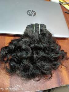 100 Percent Indian Temple Cuticle Aligned Baby <b>Curly</b> Unprocessed Human Hair Weft Weave Extensions Virgin Hair <b>Bundles</b> Wholesale - Product Image 5