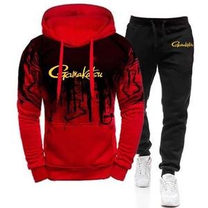 Gamakatsu Eco-Friendly <b>Men's</b> Casual Winter Tracksuits Gradient Color Hooded Hoodie + <b>Sweat</b> <b>Pant</b> Harajuku Sportwear Suit 100% - Product Image 4