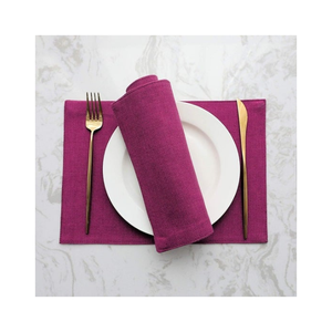 Solid Maroon Colour Jute <b>Placemat</b> Rustic 33x45cm <b>Dining</b> <b>Table</b> Mat ISO Certified Natural Look India Bulk Wholesale Suitable - Product Image 3
