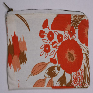 Mini pochette de maquillage en coton à motif floral personnalisé pour femmes Sac à fermeture éclair réutilisable et écologique Durable Sac cadeau personnalisé simple - Product Image 1