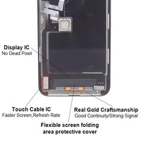 Écran de remplacement pour iPhone 11 Pro, assemblage LCD tactile de haute qualité avec cadre, 100 % testé, garantie 1 an, réparation