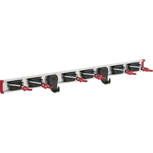 BRUNS 2 Aluminum <b>Garden</b> Tool Holders with 750 mm Guide Rail 6 <b>Hooks</b>-Tool Holder Set - Product Image 1