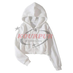 เสื้อฮู้ดดี้ผู้หญิงคุณภาพสูงสำหรับฤดูหนาว ผ้าฝ้าย 100% ดีไซน์ซิป ระบายอากาศได้ดี กันน้ำ มีโลโก้ด้านหน้า อุ่นสบาย ราคาสมเหตุสมผล - Product Image 5