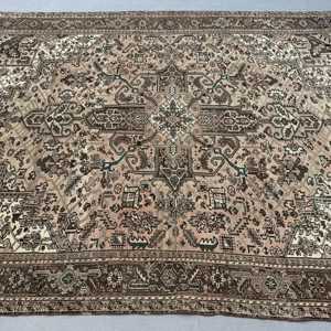 พรมวินเทจตุรกี ขนาด 8.4x12.2 ฟุต สีน้ำตาล-น้ำเงินไล่เฉด - Product Image 3