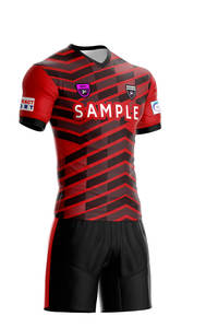 Uniformes de Fútbol Transpirables de Secado Rápido para Adultos, 100% Poliéster, Diseño de Malla Sublimada Personalizada con Impresión de Logotipo para Fútbol - Product Image 3