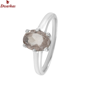 Alta calidad 925 plata esterlina natural cuarzo rosa piedra preciosa boda anillo de joyería de moda mujer al por mayor - Product Image 2