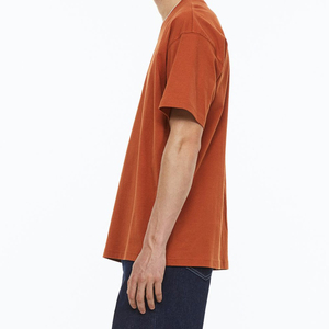 เสื้อยืดผู้ชายผ้าฝ้าย100% ขนาด300กรัมผ้าถักดีไซน์ทึบมีตำแหน่งปักหน้าจอด้านหน้า - Product Image 5