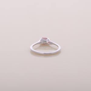 IGI Certified Pear Cut Pink Lab Grown Diamond Solitaire Engagement-Wedding Ring <b>Solid</b> 925 Sterling <b>Silver</b> Rhodium Plated Prong - Product Image 3