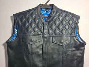 Otoño Invierno temporada personalizable Color sólido Super calidad al por mayor motocicleta de los hombres Chaleco de motorista de cuero genuino para hombres - Product Image 3