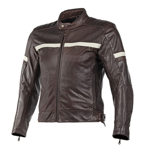 OEM Custom Design Men's Genuine Leather Racing Motorbike Jacket Breathable Winter Riding Jacket with Windproof Protections - Product Image 1
