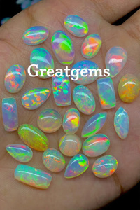 อัญมณีที่ดีโอปอลทรงหลังเบี้ยผสมสี/ไฟสำหรับทำสร้อยคอ - Product Image 2