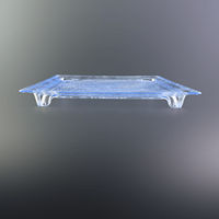 YOHIRA 19-19 Plateau carré transparent 190x190mm en plastique par Folin avec procédé blister pour le service alimentaire Vietnam Caisses empilables