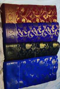 Sarees de seda brocados hechos a medida en colores brillantes adecuados para diseñadores de ropa para tiendas de moda para reventa - Product Image 4