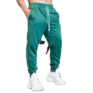 Pantalons de jogging décontractés de haute qualité pour hommes, été, uni, taille élastique, 100% polyester, séchage rapide, respirant, entraînement de gym, fitness - Product Image 3