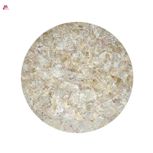 Table basse moderne en nacre faite à la main avec incrustations de coquillages, meubles pour salon de luxe - Product Image 4