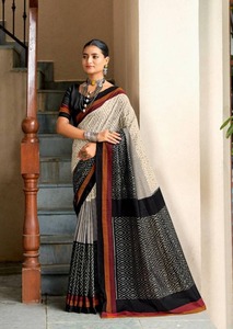 Modern Artisan Cotton <b>Sarees</b> Collection Contemporary Designs Traditional Motifs Wrinkle Free Reversible Party Wear Wholesale - Product Image 2