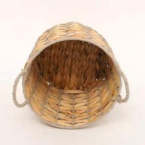 Cesta de jacinto de agua hecha a mano regalo ecológico listo organizador de almacenamiento decorativo Natural para compradores al por mayor - Product Image 2