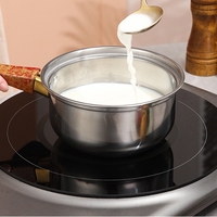 MU Lot de 12 casseroles en acier inoxydable, ensemble de casseroles et de poêles antiadhésives