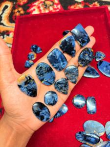 Cabujón de pietersita azul de grado AAA, piedra preciosa suelta Natural pulida suave para la fabricación de joyas de calidad - Product Image 3