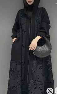 Loriya 2025 Eco-Friendly Elegant Chiffon Abaya Breathable Two-Piece Set Spring Summer Ramadan Eid Loose Wrinkle Modest - Product Image 6