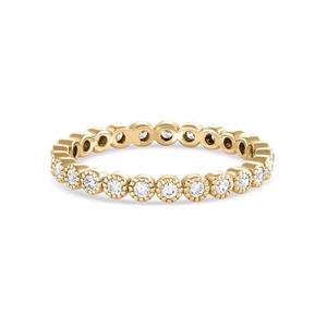 Best Seller 18K Gold Plated Sterling Silver 925 Clear <b>Cubic</b> <b>Zirconia</b> <b>Eternity</b> Band <b>Ring</b> Jewellery for Women - Product Image 1