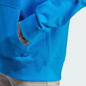 Sudadera con capucha de patrón sólido para hombre, sudadera básica de bolsillo de canguro, ropa de calle mezclada de algodón, teñido largo liso de invierno, venta al por mayor - Product Image 5