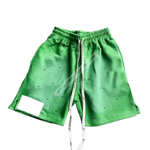 Private Label Custom <b>Sweat</b> <b>Shorts</b> 100% Cotton High Street Style <b>Sweat</b> <b>Shorts</b> Customizable Rhinestone Acid washed Embroidery - Product Image 1