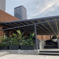 Pergola pliante rétractable en aluminium, auvent imperméable résistant au vent pour patio, jardin, villa, cour, terrasse