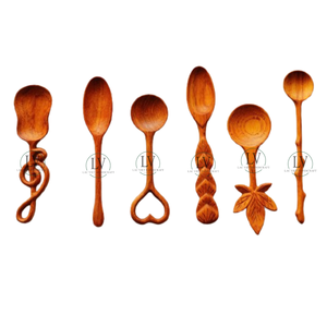 Juego de cucharas de madera natural al mejor precio, vajilla llamativa, utensilio para uso en cocina, mayorista de Vietnam - Product Image 2