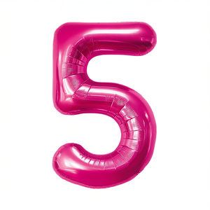 Globo de fiesta Party Love Número Fucsia N5 100cm Bolsa de 12 piezas - Product Image 2