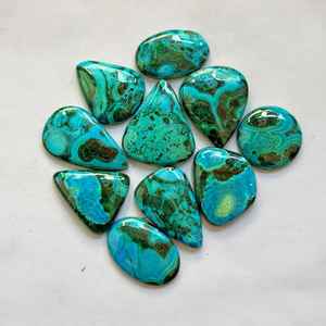 10 pièces naturel Azurite Malachite Lot pierres précieuses de qualité supérieure Cabochons Azurite Malachite pierres précieuses en vrac - Product Image 4