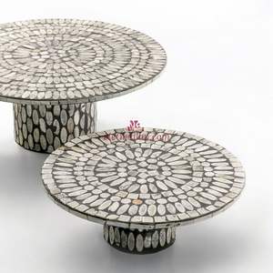 Base para Pastel Hecha a Mano con Madreperla, Exhibición de Postres con Concha Natural de Vietnam - Product Image 3