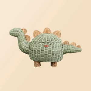 Panier de rangement en rotin naturel en forme de dinosaure, fait main, moderne, multifonctionnel, écologique, Artex Green Earth, fabriqué à Hanoï - Product Image 1