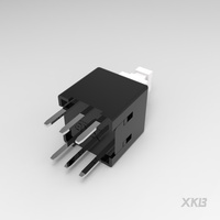 Interrupteur à bouton-poussoir XKB Connection XKB7070-Z à montage traversant, 7x7mm, 100mA, 30V, bouton rectangulaire bleu, conforme ROHS