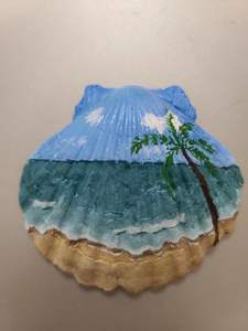 Natural Seashell Hand Painting <b>Ornament</b> Vietnam Artisan Made Perfect for Table Display Coastal Theme Home and Beach Resort Decor - Product Image 5