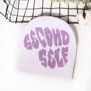 Nueva llegada 100% acrílico Jacquard patrón invierno Skully Beanie Sombrero estilo callejero Hip-Pop sin puños de punto auto segundo gorros - Product Image 5