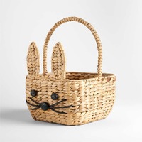 Panier tissé de stockage de panier de Pâques pour enfants en rotin naturel de haute qualité pour les vacances de Pâques fabriquées au Vietnam