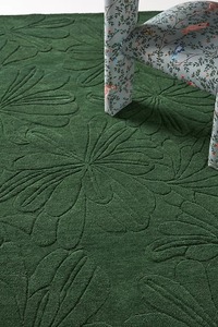 Elegante y Acogedora Alfombra de Lana con Diseño de Margarita Esculpida, Hecha a Mano, Intrincada, Detallada, Suave, Moderna, Antideslizante, Apta para Mascotas, Ecológica, de Yute - Product Image 4