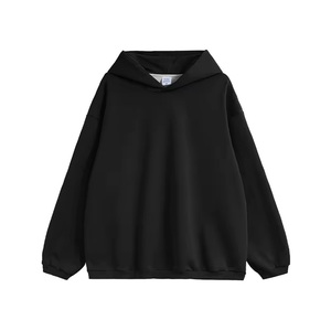 Sweat à capuche en molleton de coton imprimé pour homme avec sérigraphie et impression en relief, logo personnalisé, pull décontracté chaud pour la vente en gros - Product Image 2