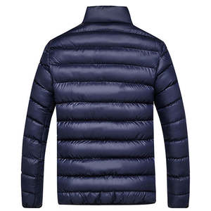 Manteau d'hiver à la mode pour hommes doudoune Bomber veste épaisse légère coupe-vent fermeture éclair tissé Style à la mode pour décontracté - Product Image 4