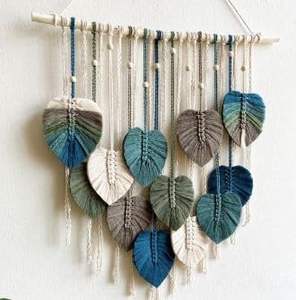 Venta caliente hoja de macramé colgante de pared arte-Decoración Para sala de estar Boho decoración para el hogar Decoración Para sala de estar 8 L - Product Image 3