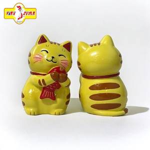 Nuevo diseño creativo resina gato pez figuritas coloridas estatuas de animales personalizar Color VIETSTYLE hogar decorativo hecho a mano - Product Image 4