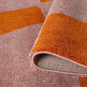 Alfombra Rectangular Trenzada Joli a Cuadros Naranja y Rosa para Sala de Estar, Dormitorio y Pasillo - Product Image 4