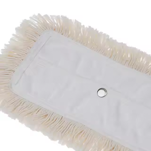 Haut 100 cm durable réutilisable à séchage rapide vadrouille en coton plat essorage manuel bouton de fixation standard pour un nettoyage efficace - Product Image 4