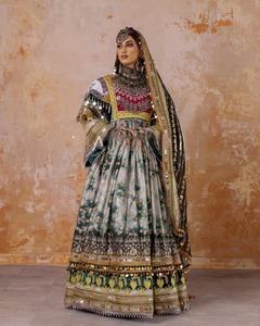 2024 Vintage trabajo afgano Kuchi vestido para mujer hecho a mano tradicional bordado diamante sólido Pashtun cultura Festival vestido - Product Image 3