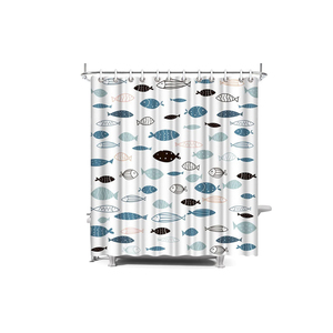 Suministro a granel, cortinas de ducha de baño con estampado personalizado de Color sólido simple y liso con logotipo personalizado - Product Image 6