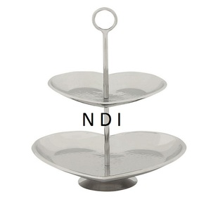 Top Quality Aluminium Metal 2 <b>Tier</b> <b>Cake</b> Stand Birthday Event Party Celebration <b>Cake</b> Serving Stand - Product Image 1