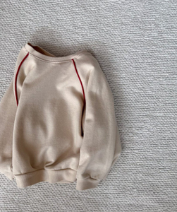 <span class=keywords><strong>Sweat</strong></span>-shirts unisexes pour bébés, manches longues raglan, ligne <span class=keywords><strong>rouge</strong></span>, printemps-automne, hauts, col rond, décontractés, amples, 100% coton - Product Image 4