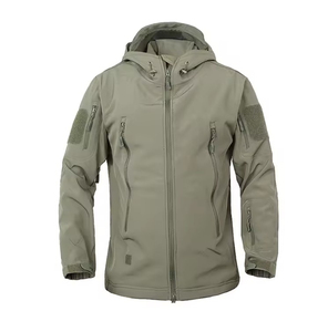 Vêtement d'extérieur sportif imperméable personnalisé avec logo sur le devant pour la saison hivernale Fermeture éclair Confortable Coupe-vent Veste d'extérieur - Product Image 5